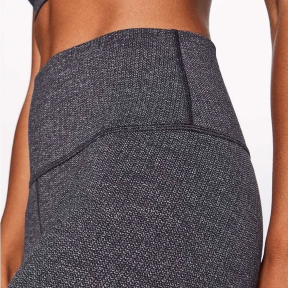 Lululemon Wunder Under 28" Hi-Rise Tight Luon Variegated Knit Heathered Black - Picture 2 of 16